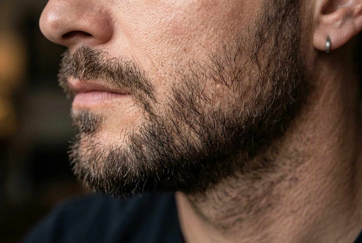 High-resolution facial hair follicle and texture comparison
